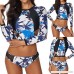 VIASA Women's Swimwear Fashion Beach Coco Print Sexy Comfort Sunscreen Surfsuit Split Swimsuit Blue B07MDQXBSH